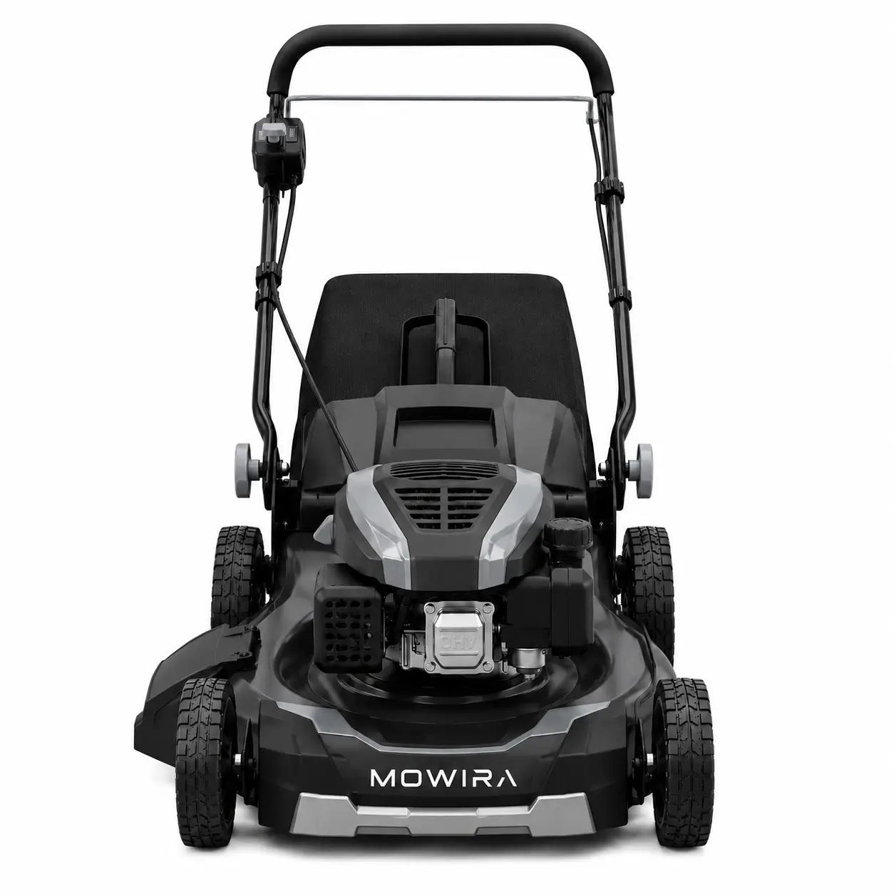 mowira walk behind lawn mower with grass bag Mowira Walk-Behind Lawn Mower with Grass Bag - Image 1